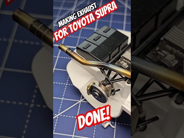 Making exhaust for Tamiya Toyota Supra model kit #scalemodel #weathering #modelcars #supramk4 #jdm