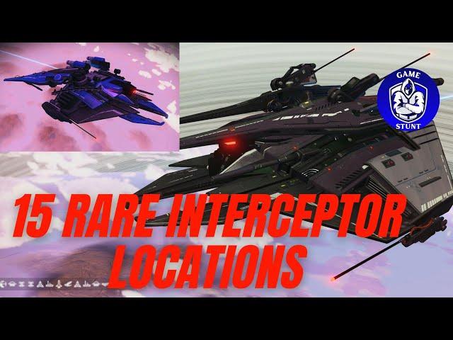 VERY COOL ! 15 RARE INTERCEPTOR LOCATIONS - Different types - No Man's Sky