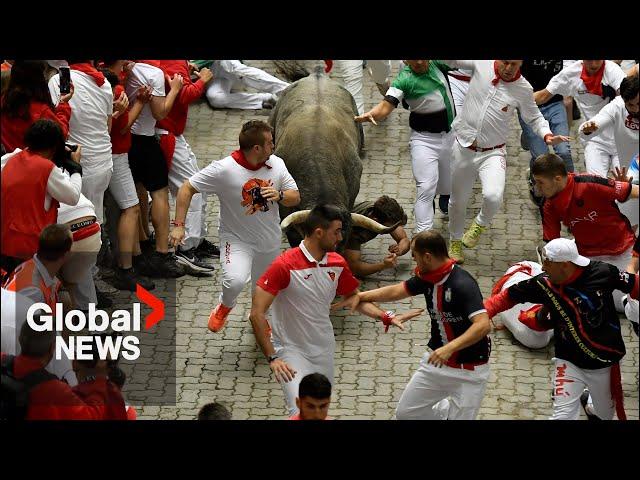 5 injured on 7th day of Pamplona's running of the bulls