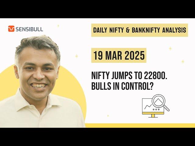 NIFTY & BANK NIFTY Analysis for Tomorrow | Stock Market Outlook | 19 March 2025, Wednesday