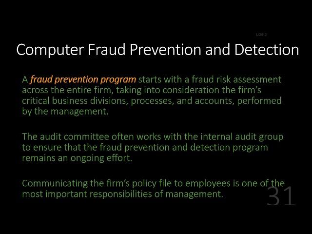 Computer Fraud Prevention and Detection