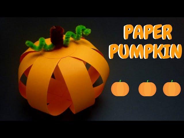 Make a Paper Pumpkin Using Strips of Paper | Paper Crafts for Kids