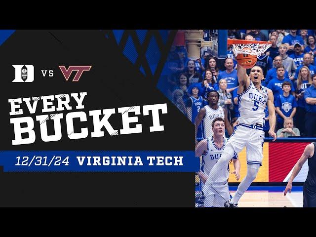 Duke 88, VA Tech 65 | Every Bucket (12-31-24)