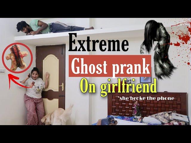 Scary ghost prank on Girlfriend | Epic Dangerous prank | Ram with Jaanu prank | Prank war tamil