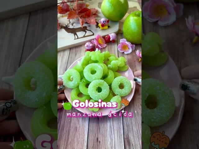 Golosinas de manzana ácida  #recetas #recetasfaciles #kawaii