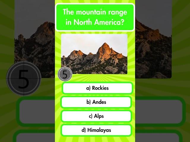 The mountain range in North America