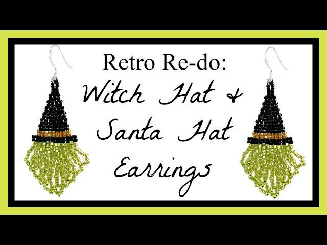 Witch Hat / Santa Hat Earrings  (Retro-Redo) - Jewelry Making