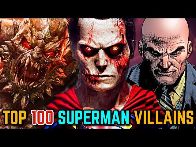 Top 100 (Every) Superman Villains Origins Explained - Biggest Superman Villain Origin List Ever