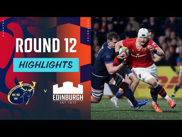 Munster v Edinburgh | Round 12 | Match Highlights | United Rugby Championship