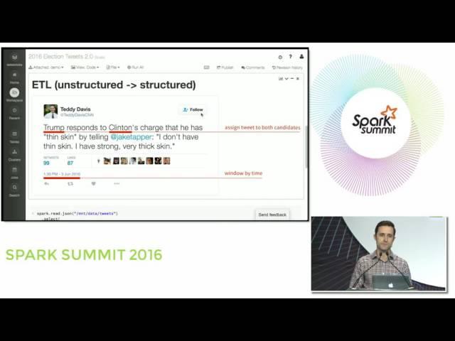 Spark Summit 2016 Demo: Apache Spark 2.0
