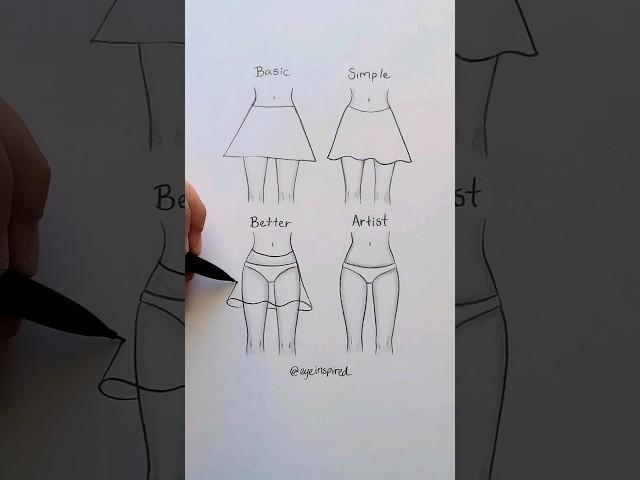 How to draw a skirt ️Which level can you draw?!#art #artist #artwork #drawing #draw #cartoon #anime