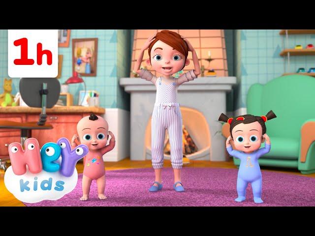 Head Shoulders Knees and Toes | Dance Songs for Kids | HeyKids Nursery Rhymes