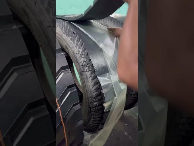 The process of changing used tires into new ones #shorts
