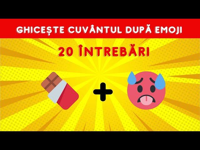 Ghicește Cuvântul după Emoji | Emoji Quiz | 20 de întrebări