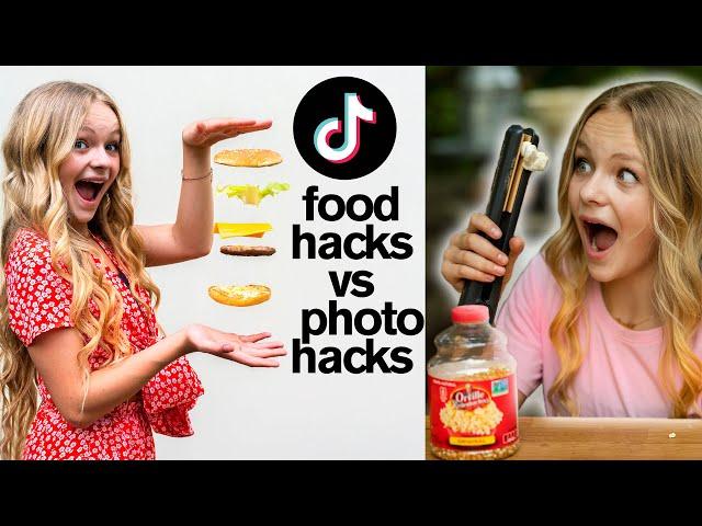 Viral TikTok PHOTO HACKS vs FOOD HACKS