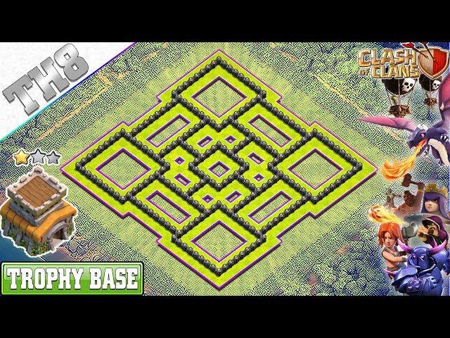 NEW BEST Town Hall 8 (TH8) Hybrid/Trophy Base COPY Link!! TH8 Base [Defense] - Clash of Clans