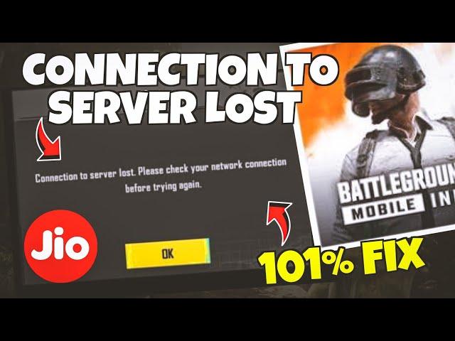 BGMI Connection to server lost Problem Solution Jio Sim | HOW TO Solve  100% fix