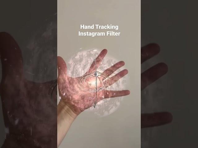 Created a hand tracking 3D animation using blender & Meta Spark Studio