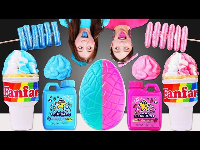 Pink&Blue Desserts Ice cream MukbangDK와 핑크 블루 디저트 아이스크림 먹방 JiniYum 지니얌