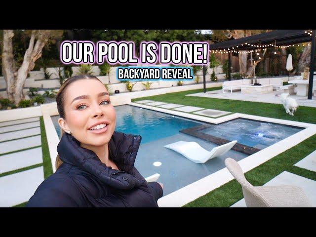 Backyard reveal! Our pool is done!