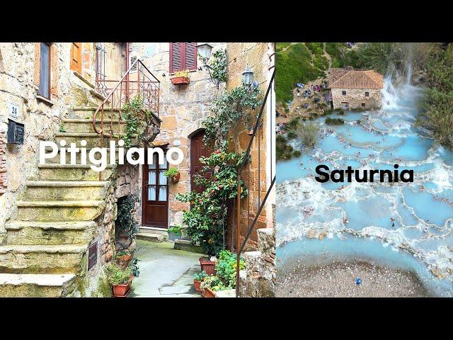 [4K] Pitigliano, Time Travel to Medieval Hill Town & Hot Springs in Saturnia.  2023