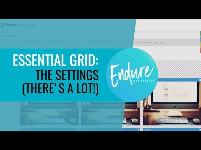 Essential Grid - The settings