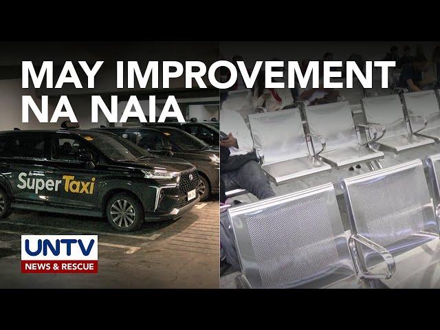 Improvement sa NAIA: Pinaluwag na kalsada, mga bagong upuan, at new air-conditioning unit