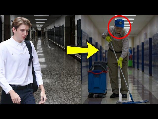 Barron Trump Notices an Elderly Janitor Working Late—What He Does Next Is Beyond Imagination!