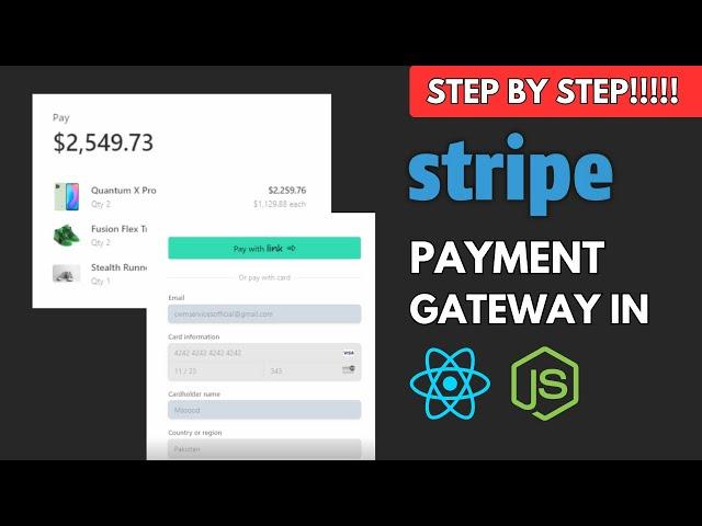 How to integrate Stripe Payment in React and Node.js (Step by Step)!