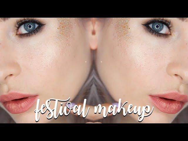 EASY GLITTER FESTIVAL MAKEUP TUTORIAL