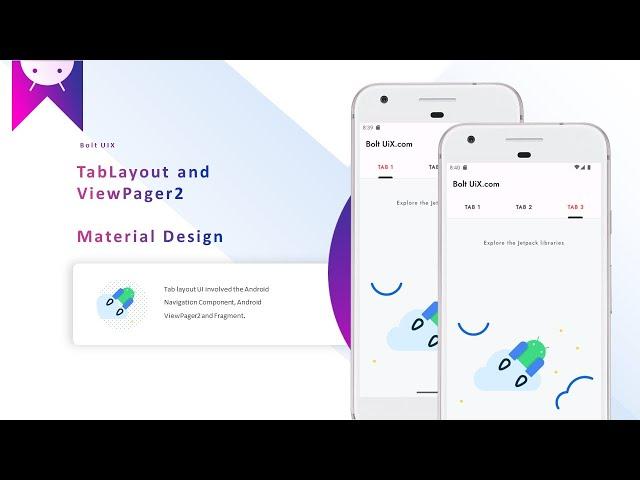 TabLayout Onboarding Screens with ViewPager2 | android app development tutorial for beginners