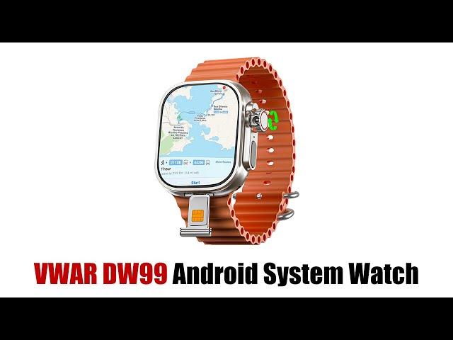 VWAR DW99 Ultra 4G Android Smart Watch 1:1 49mm AMOLED Screen with NFC, Camera, Sim Card, WIFI, GPS