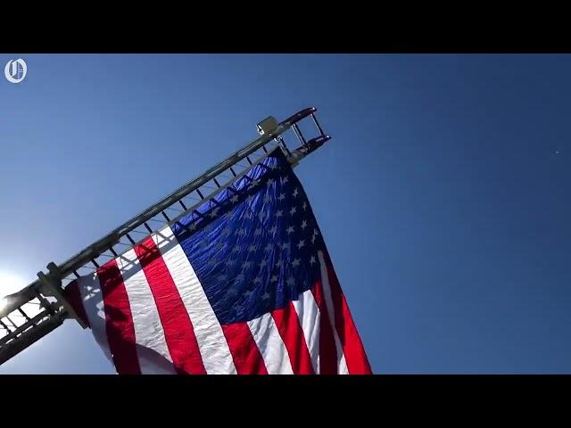 Law enforcement procession for officer Alden Elliott