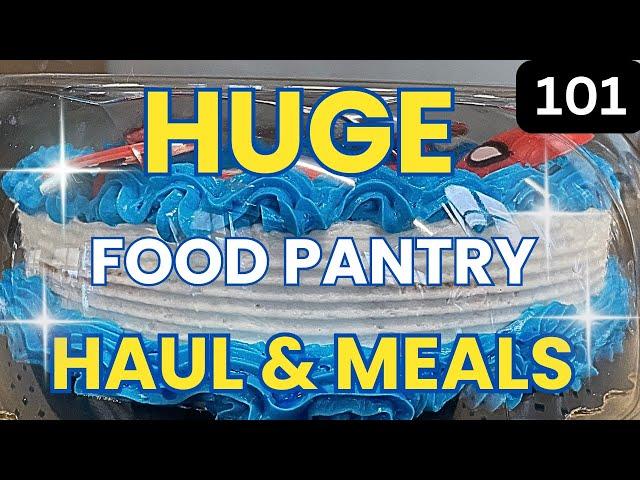 FRUGAL LIVING & Food Pantry Haul 2024 - Food Haul - FOOD BANK - Food Pantry Haul - Budget Meals