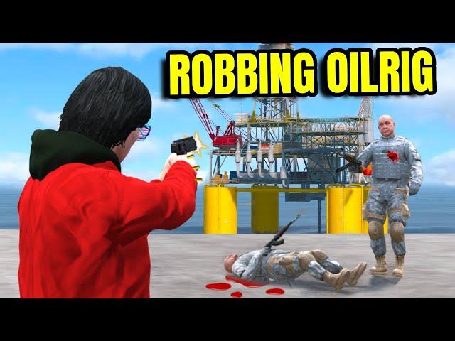 Robbing Oil Rig With AP Pistol in GTA 5 RP..