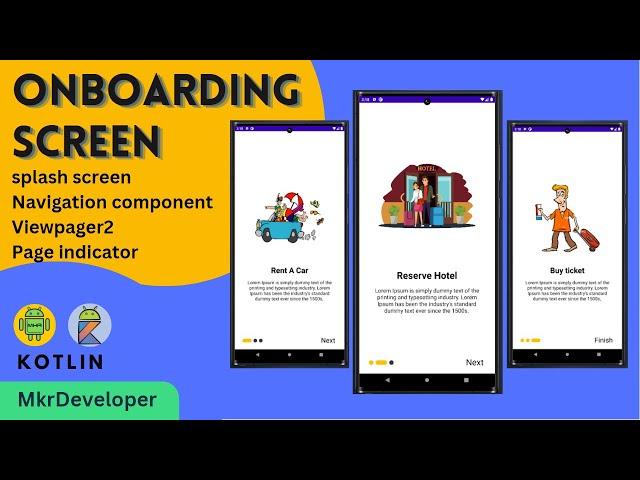 Onboarding screen Viewpager2. Navigation component Android studio Kotlin