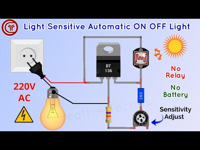 Street light automatic on off directly with 220v AC no relay