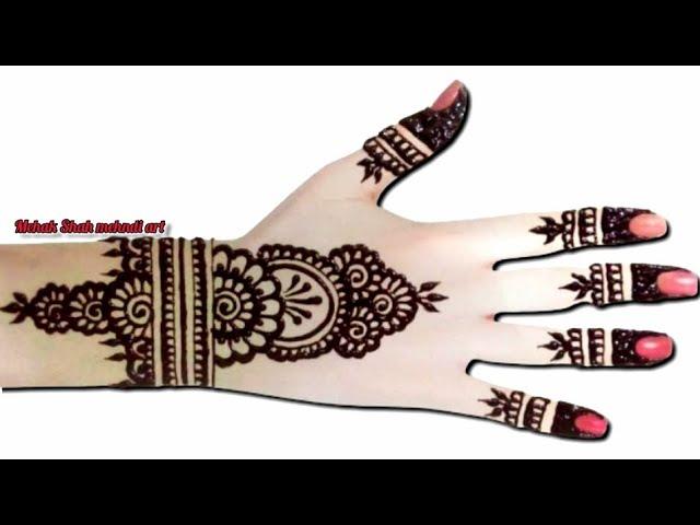 New Latest Simple arabic mehndi design2024|Simple Backhand mehndi design|Mehak Shah mehndi art