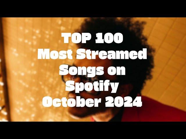 TOP 100 Most Streamed Songs of ALL TIME on Spotify [October 2024]