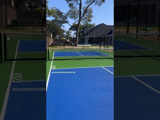 Completed this backyard with a full size PickleBall Court/ Basketball Court #hpc #construction