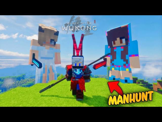 1 V 2 Speedrunner VS Hunter But, I Become a Black Myth Wukong in Minecraft