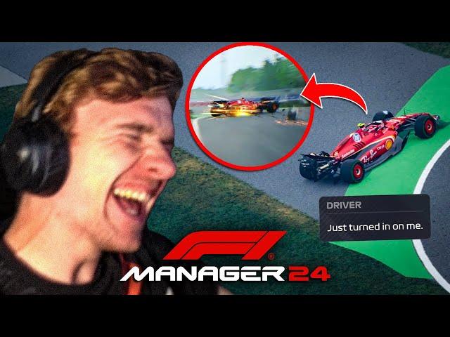 THE FUNNIEST CRASH I'VE EVER SEEN ON F1 MANAGER - F1 Manager 2024 Career #28