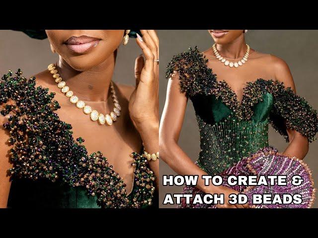 HOW TO CREATE 3D BEADS AND ATTACH THEM | WIREWORK & BEADING TUTORIAL FOR BEGINNERS AND EXPERTS