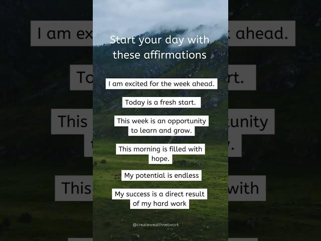 Start your week off right with these inspiring affirmations