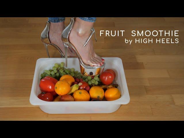 Crushing Grapes and Oranges into Healthy Juice - High Heels #crush #heels