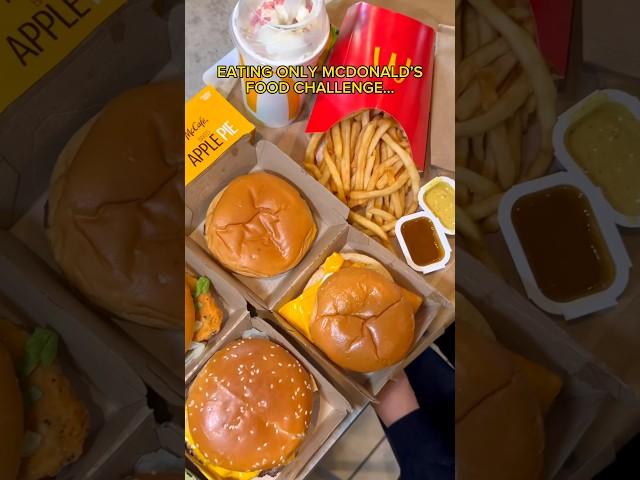 EATING ONLY FOOD AT MCDONALD'S CHALLENGE #shorts #viral #mukbang