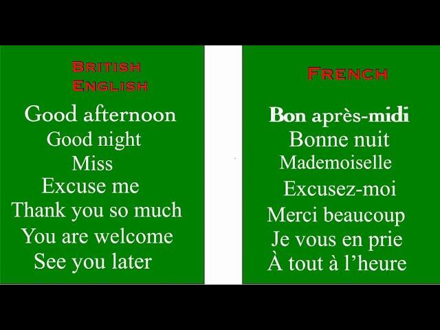 Lesson 11 | Basic vocabulary in French for beginners and intermediates | Pronunciation in French