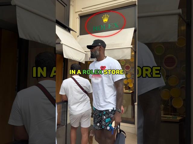 LeBron in a rolex store with AP watch