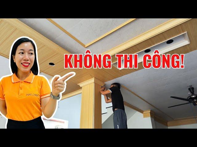 Haroma có nhận thi công tấm nhựa ốp tường trần không? Tấm ốp tường nano cắt theo yêu cầu |  Haroma