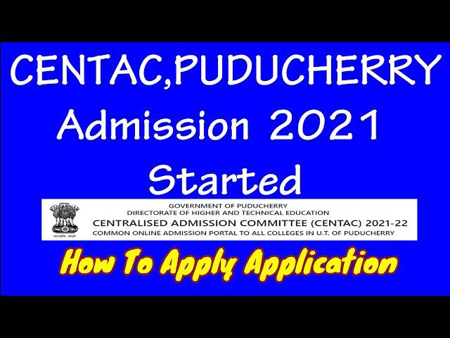 CENTAC Pondicherry Admission Started |How To Apply Centac Application| CENTAC Admission For BVSc&AH